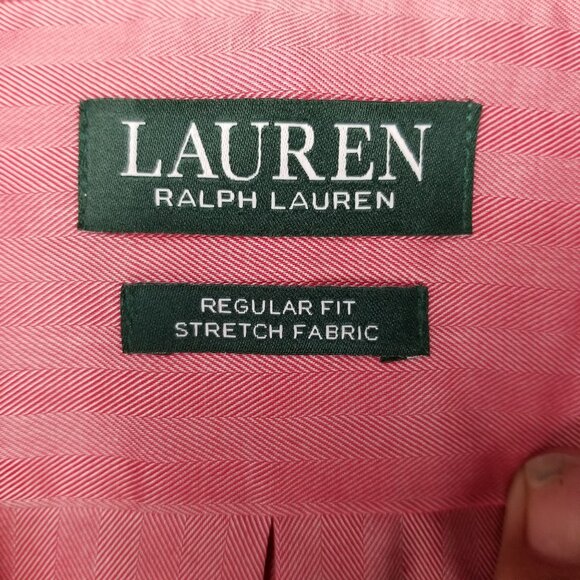 Lauren Ralph Lauren Shirt Mens XL Pink Button Up Regular Fit Long Sleeve *NWT* - Picture 3 of 13